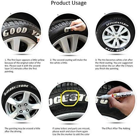 12 Pack Repair Paint Tire Pen Set