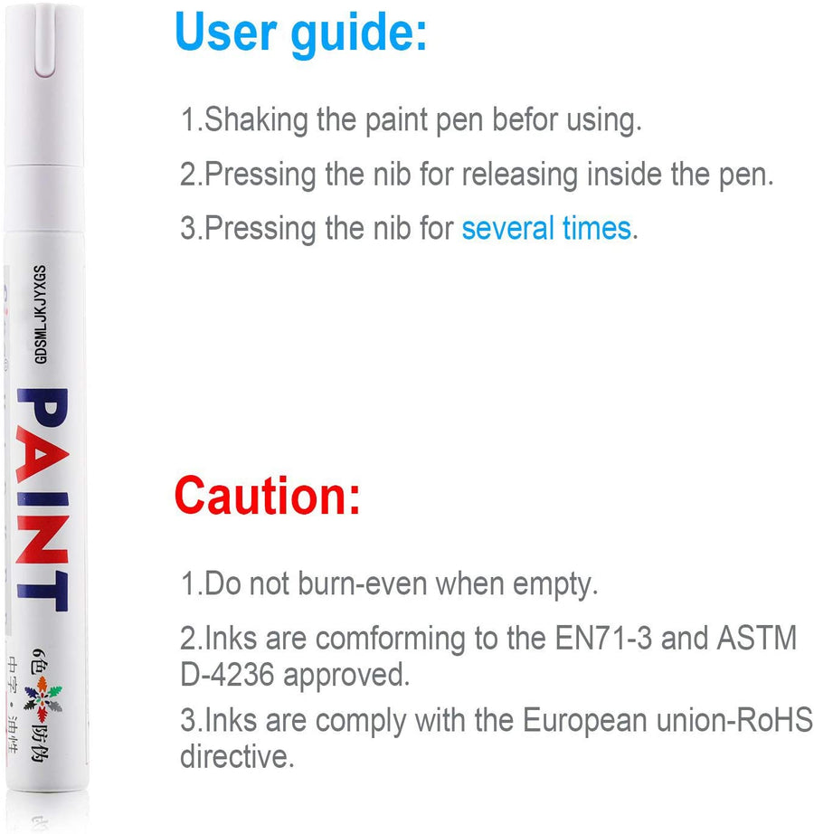 12 Pack Repair Paint Tire Pen Set