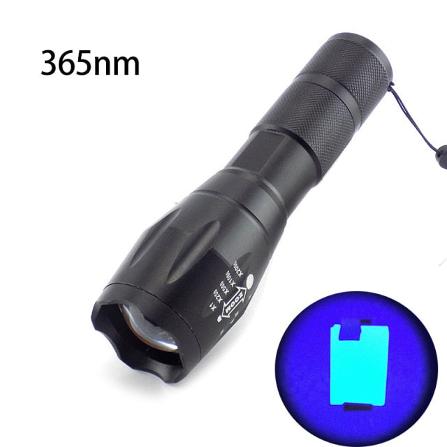 High power UV Led Flashlight with Battery