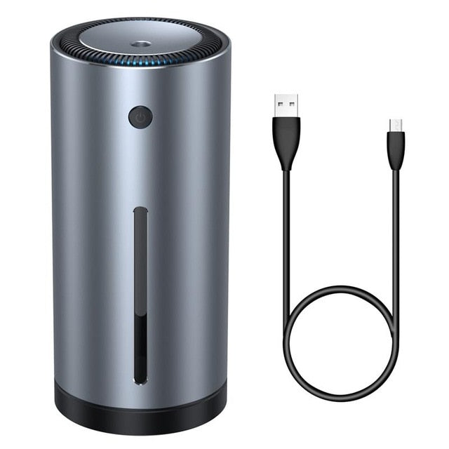 Car Air Humidifier Aluminium Alloy 300mL With LED Light