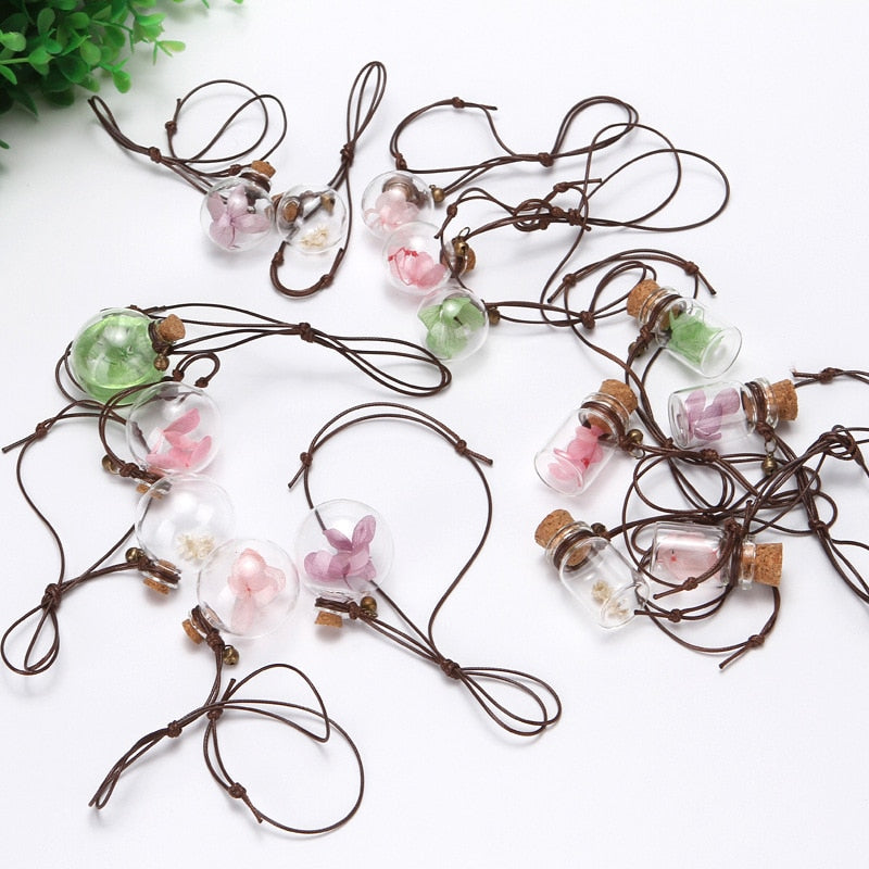 Car Air Freshener Flower Bottle Perfume Pendant