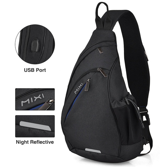 Unisex One Shoulder Crossbody Backpack
