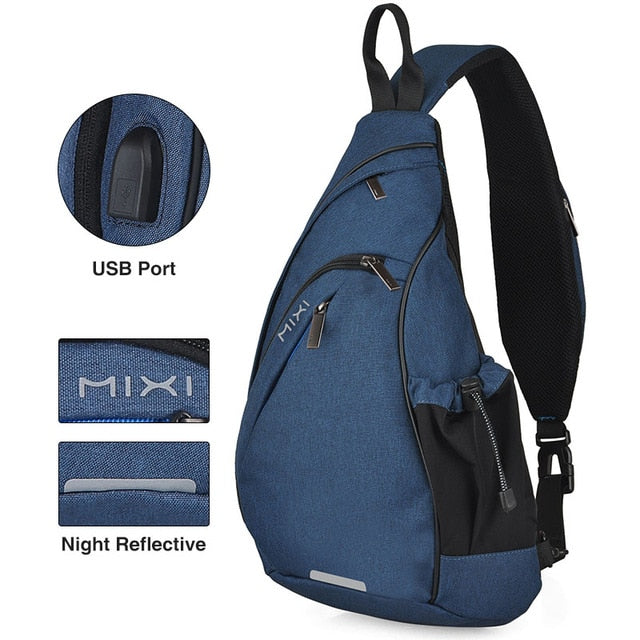 Unisex One Shoulder Crossbody Backpack