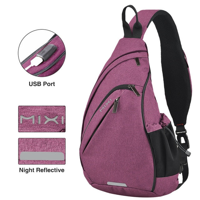 Unisex One Shoulder Crossbody Backpack
