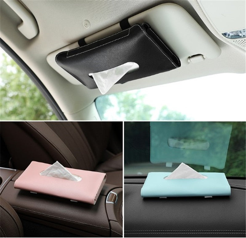 Car Leather Tissue Box