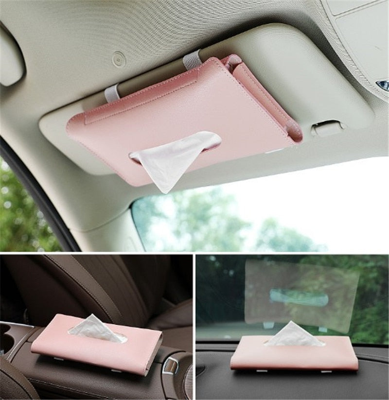 Car Leather Tissue Box