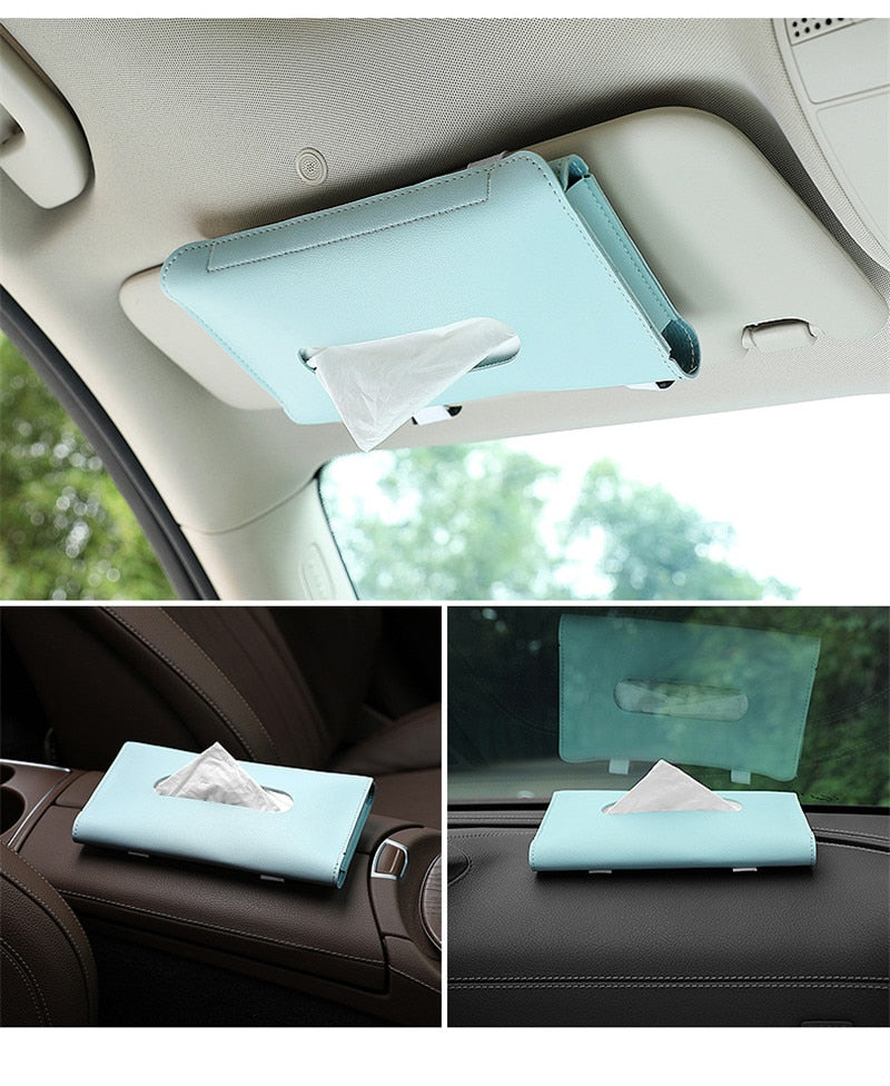 Car Leather Tissue Box