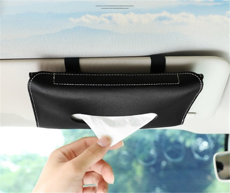 Car Leather Tissue Box