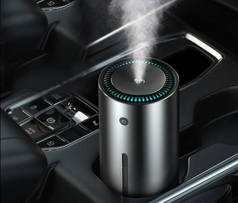 Car Air Humidifier Aluminium Alloy 300mL With LED Light