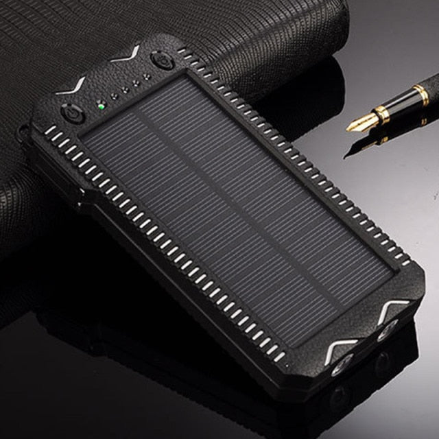 Solar Power Bank High-Capacity Phone Charging Power Bank with Cigarette Lighter
