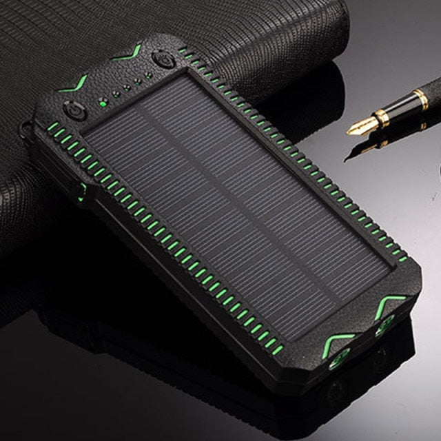 Solar Power Bank High-Capacity Phone Charging Power Bank with Cigarette Lighter